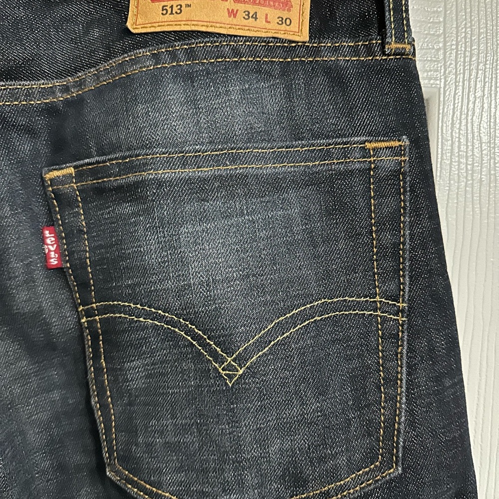 Men's Dark Blue Jeans - Picture 3 of 4